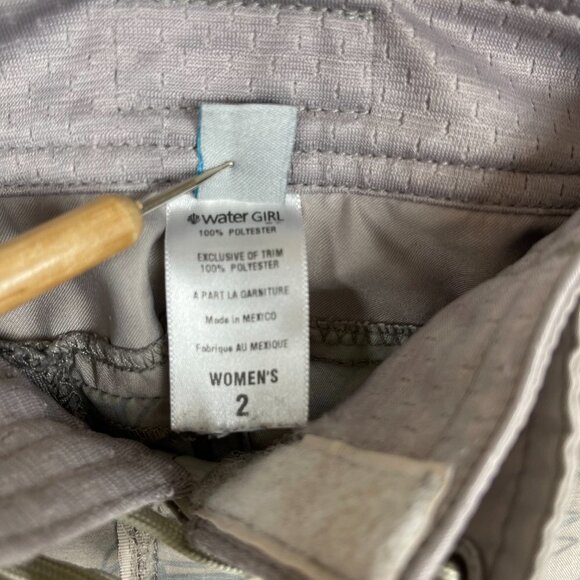 Patagonia Water Girl capri board pant floral print swim surf beach gray size 2 - Picture 8 of 12